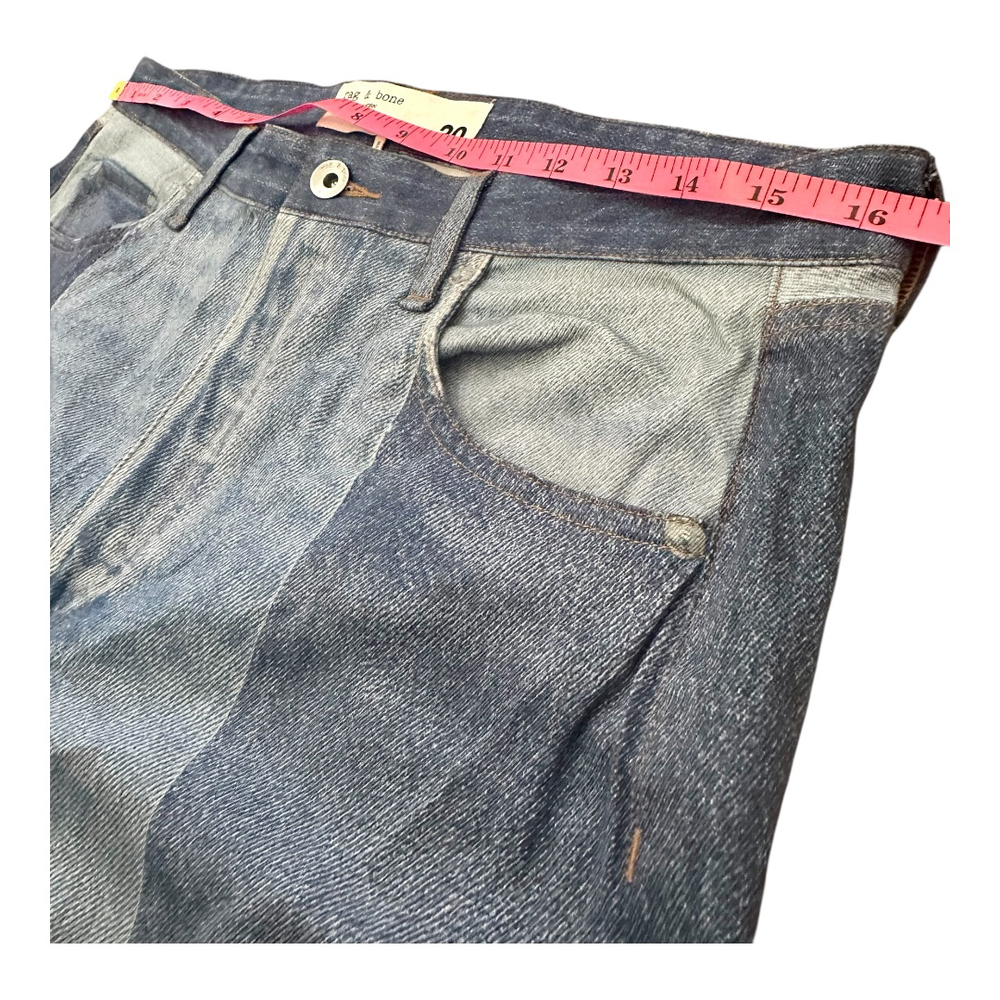 Rag & Bone Blue Patchwork High-Waisted Jeans - Si… - image 5